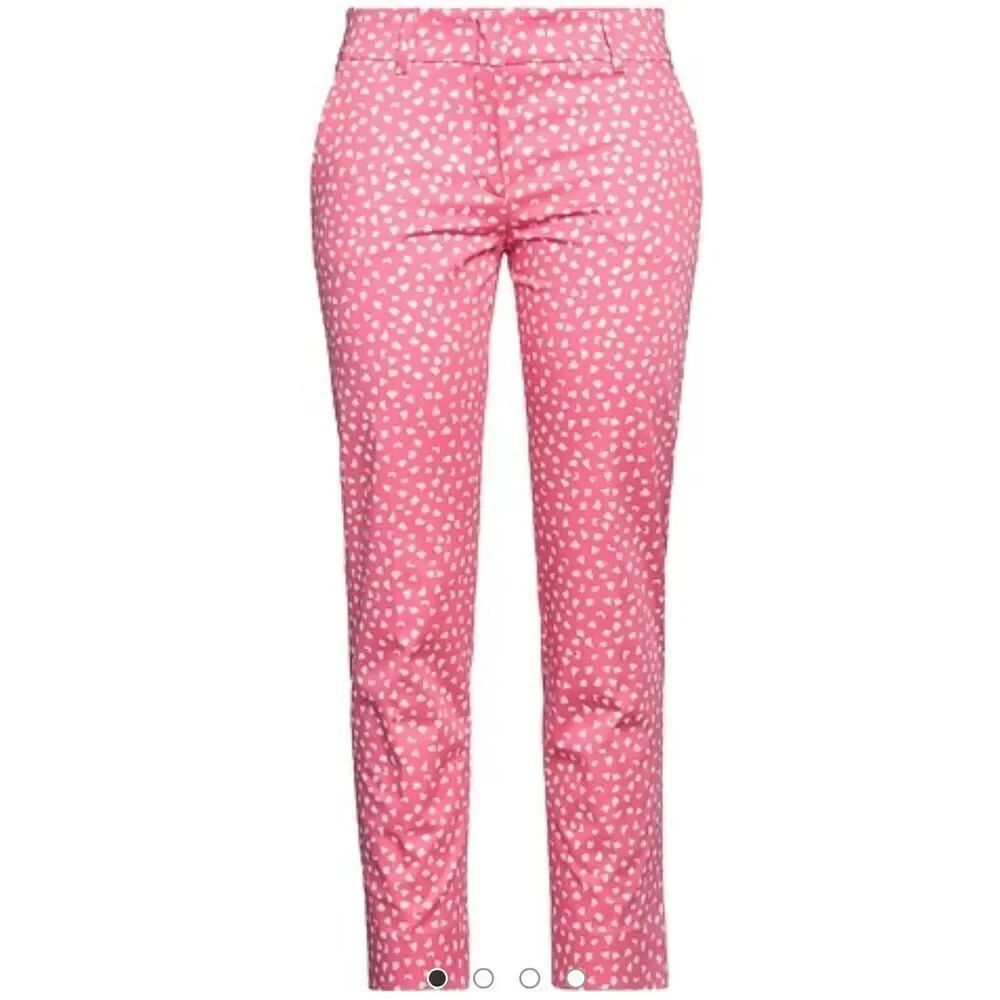 Piazza Sempione Casual Cotton Blend Pant in Pink & White NWT Size 48/12